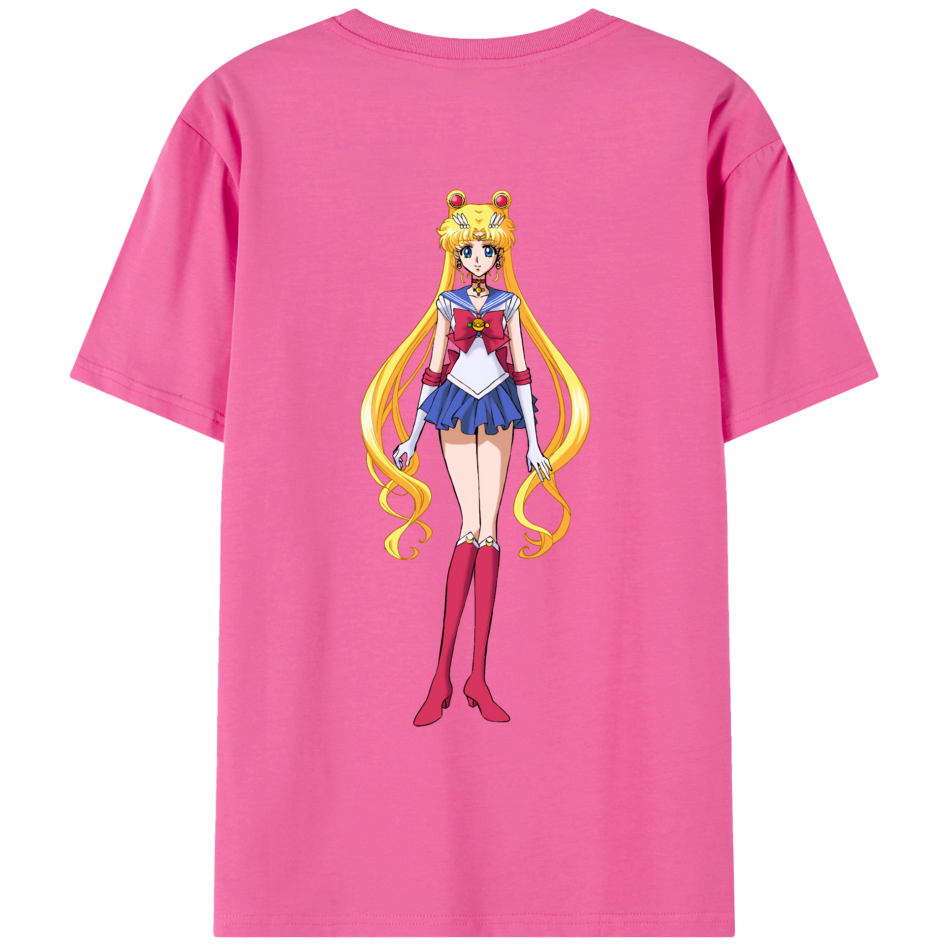 （画像用） 美少女戦士セーラームーン 月野 うさぎ つきの うさぎ Sailor Moon Tsukino Usagi レディース半袖Tシャツ(バックプリント)